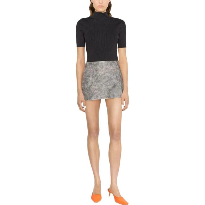 Camiseta acanalada con ribete del logotipo Off-White «Negro»