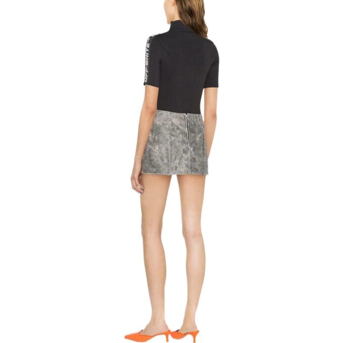 Camiseta acanalada con ribete del logotipo Off-White «Negro»