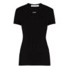 Camiseta ajustada con aplique del logotipo Off-White en negro