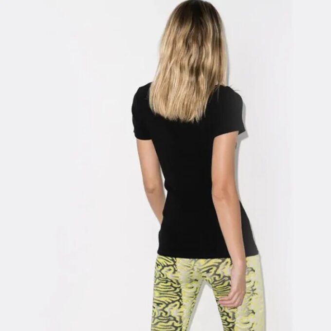 Camiseta ajustada con aplique del logotipo Off-White en negro