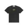 Camiseta ajustada con logo de mano, pantalones cortos, negros