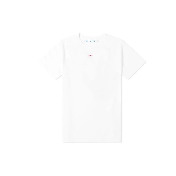 Camiseta ajustada de manga corta con estampado «Blanco/Rojo» en Pantalones Cortos