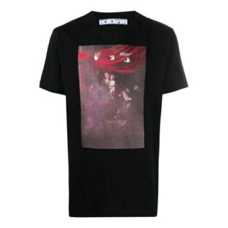 Camiseta ajustada de manga corta con estampado Caravaggio «Negro»