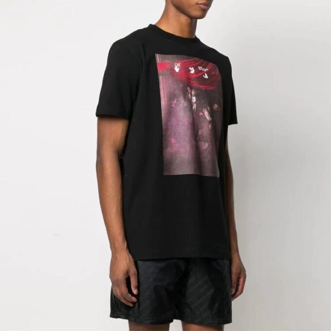 Camiseta ajustada de manga corta con estampado Caravaggio «Negro»