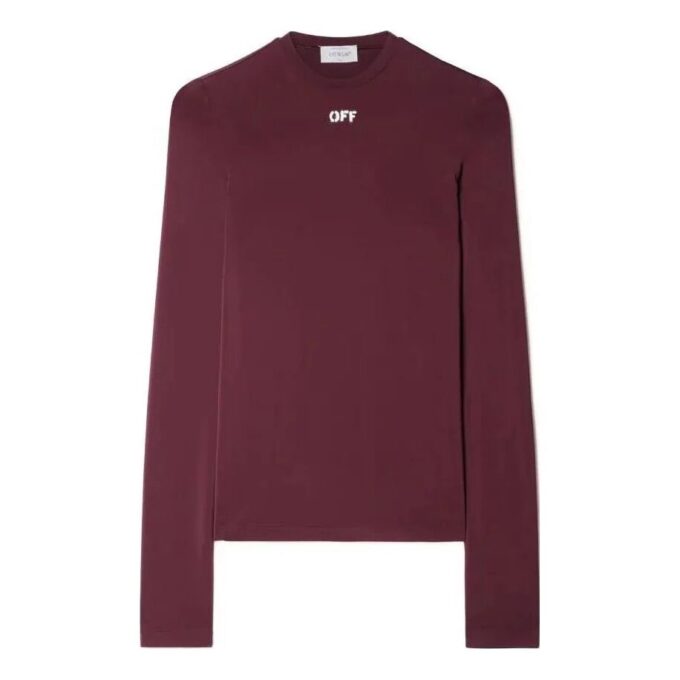 Camiseta ajustada Off-White sin logo «Burgundy»