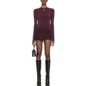 Camiseta ajustada Off-White sin logo «Burgundy»