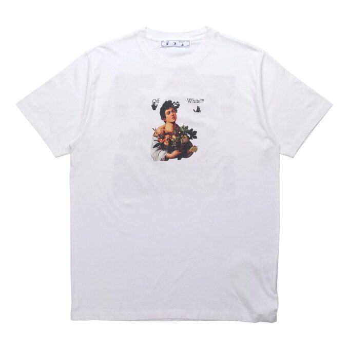 Camiseta ajustada para niños Caravaggio «Blanco/Negro»