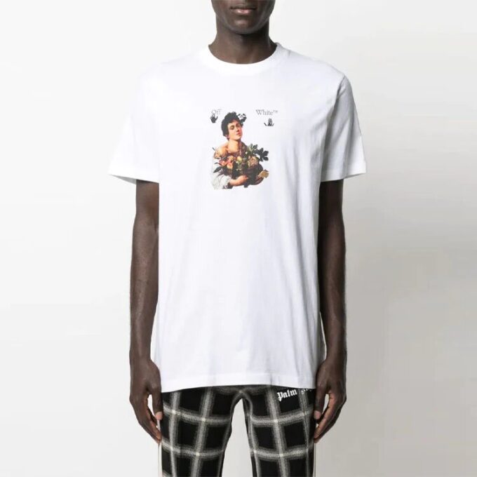 Camiseta ajustada para niños Caravaggio «Blanco/Negro»