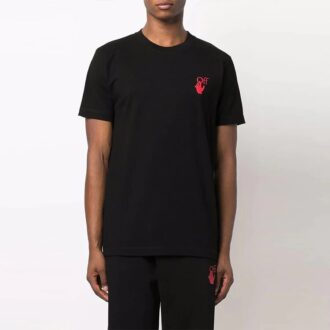 Camiseta ajustada Starred Arrow «Negro/Rojo»