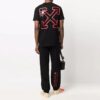 Camiseta ajustada Starred Arrow «Negro/Rojo»