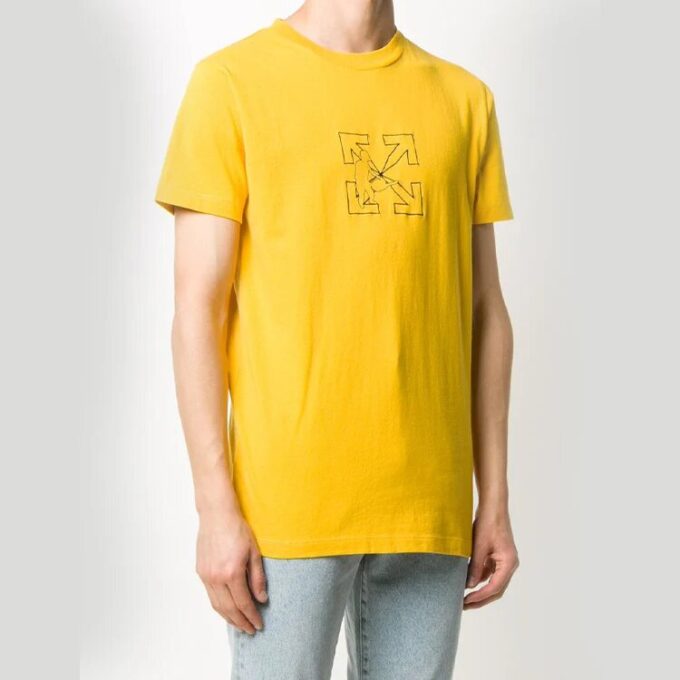 Camiseta amarilla de hombre con logo de Off-White