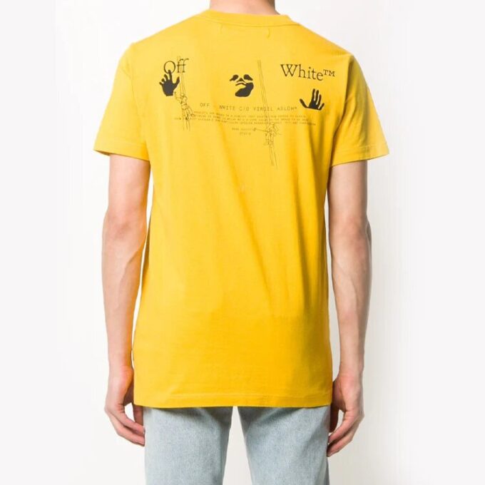 Camiseta amarilla de hombre con logo de Off-White