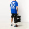 Camiseta azul con estampado de logotipo para hombre de Off-White