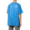 Camiseta azul de manga corta con cuello redondo y logo grande en la espalda para hombre de Off-White