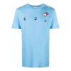 Camiseta azul de manga corta con estampado del logotipo de Off-White para hombre, colección primavera-verano 2022