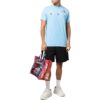 Camiseta azul de manga corta con estampado del logotipo de Off-White para hombre, colección primavera-verano 2022