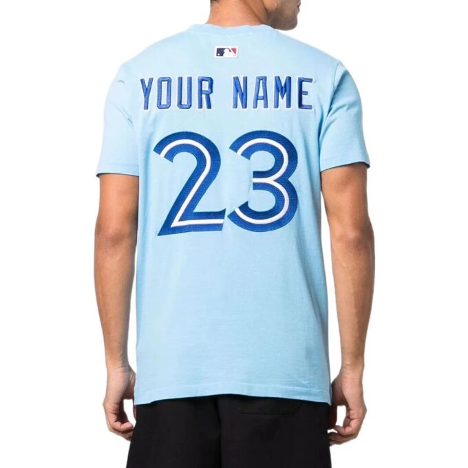 Camiseta azul de manga corta con estampado del logotipo de Off-White para hombre, colección primavera-verano 2022