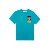 Camiseta azul de manga corta holgada con estampado de esqueleto de Off-White para hombre, C/O VIRGIL ABLOH