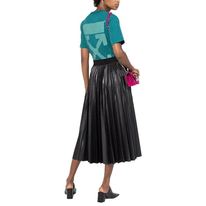 Camiseta azul de manga corta Off-White con flecha en la espalda