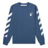 Camiseta azul de manga larga con estampado de flechas