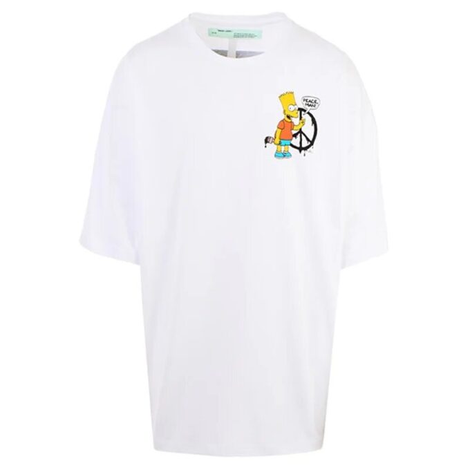 Camiseta Bart Peace Sign Super Mega «Blanca»