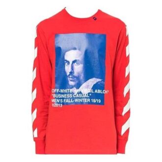 Camiseta Bernini con estampado de rayas diagonales 2030 Rojo/Azul