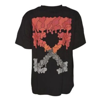 Camiseta «Black» con rotulador rojo