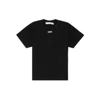 Camiseta blanca con estampado de líneas onduladas, pantalones cortos y corte holgado, color negro