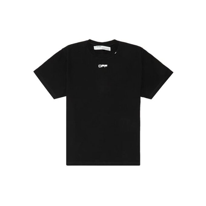 Camiseta blanca con estampado de líneas onduladas, pantalones cortos y corte holgado, color negro