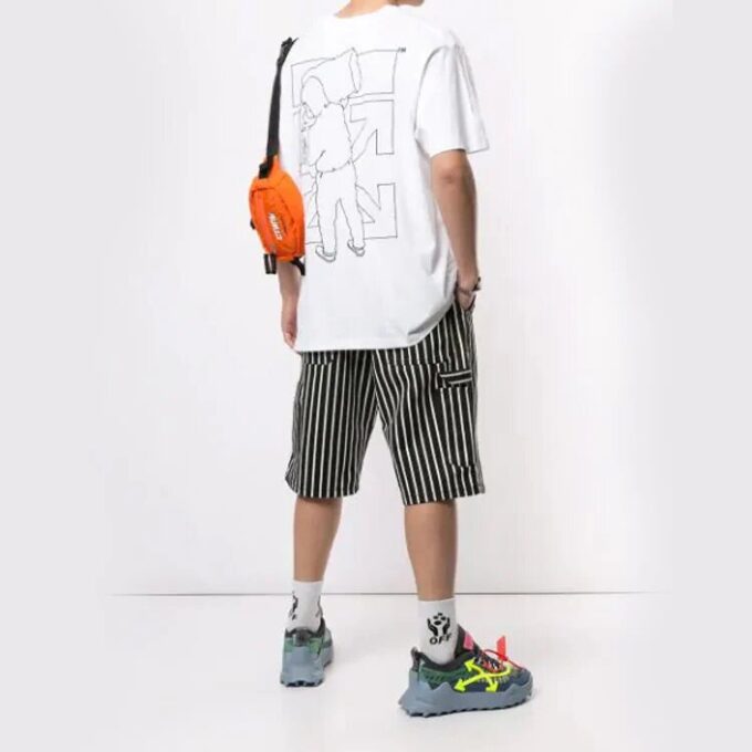 Camiseta blanca con estampado de logotipo para hombre de Off-White