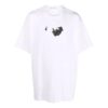 Camiseta blanca de hombre Off-White FW21 de cuello redondo, estampado de flechas, manga corta y corte holgado