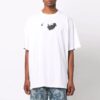 Camiseta blanca de hombre Off-White FW21 de cuello redondo, estampado de flechas, manga corta y corte holgado