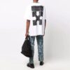 Camiseta blanca de hombre Off-White FW21 de cuello redondo, estampado de flechas, manga corta y corte holgado
