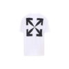 Camiseta blanca de manga corta con cuello redondo y estampado de flecha de la Mona Lisa de Off-White para hombre