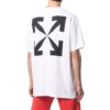 Camiseta blanca de manga corta con cuello redondo y estampado de flecha de la Mona Lisa de Off-White para hombre