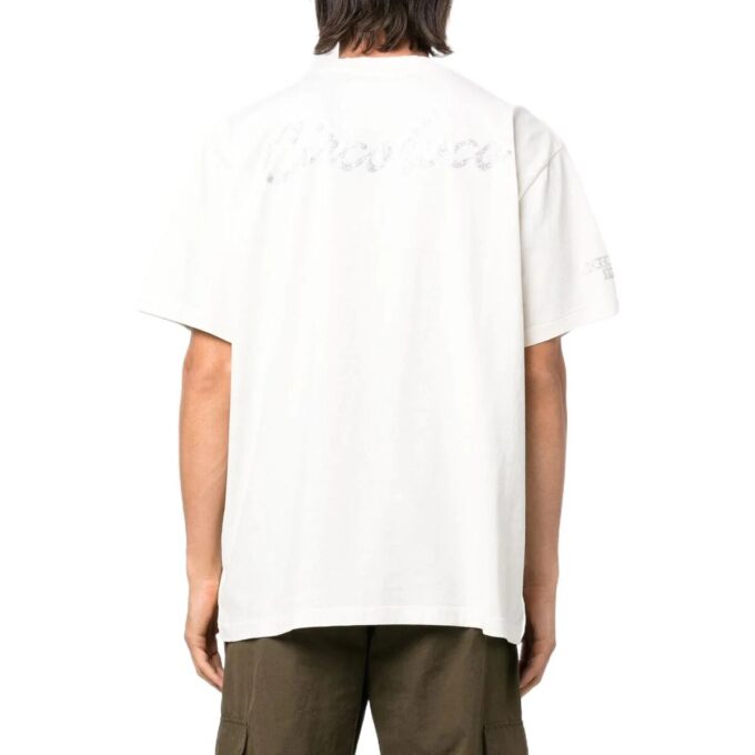 Camiseta blanca de manga corta con cuello redondo y estampado de flechas Off-White para hombre, colección primavera-verano 2022