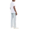 Camiseta blanca de manga corta con cuello redondo y estampado de letras del logotipo Off-White para hombre FW22