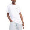 Camiseta blanca de manga corta con cuello redondo y estampado de letras del logotipo Off-White para hombre FW22