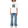 Camiseta blanca de manga corta con cuello redondo y estampado de letras Off-White para hombre, colección Otoño-Invierno 2022