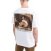 Camiseta blanca de manga corta con cuello redondo y estampado de personajes Off-White para hombre, colección FW22, versión estándar