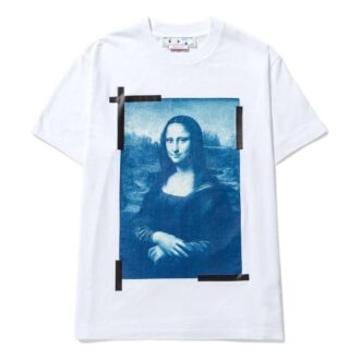 Camiseta blanca de manga corta con cuello redondo y estampado Elizabeth de Off-White para hombre, colección primavera-verano 2022