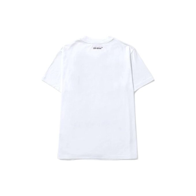 Camiseta blanca de manga corta con cuello redondo y estampado Elizabeth de Off-White para hombre, colección primavera-verano 2022