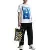 Camiseta blanca de manga corta con cuello redondo y estampado Elizabeth de Off-White para hombre, colección primavera-verano 2022