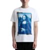 Camiseta blanca de manga corta con cuello redondo y estampado Elizabeth de Off-White para hombre, colección primavera-verano 2022