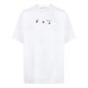 Camiseta blanca de manga corta con cuello redondo y estampado en el pecho Off-White para hombre, colección primavera-verano 2022