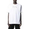 Camiseta blanca de manga corta con cuello redondo y estampado en el pecho Off-White para hombre, colección primavera-verano 2022