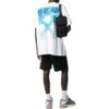 Camiseta blanca de manga corta con cuello redondo y estampado en el pecho Off-White para hombre, colección primavera-verano 2022