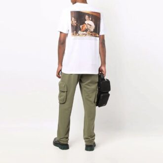 Camiseta blanca de manga corta con estampado Caravaggio de Off-White para hombre, colección FW21