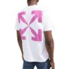 Camiseta blanca de manga corta con estampado de flechas invertidas de Off-White para hombre, colección primavera-verano 2022