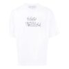 Camiseta blanca de manga corta con estampado de flechas y color liso Off-White para hombre, colección primavera-verano 2022
